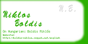 miklos boldis business card